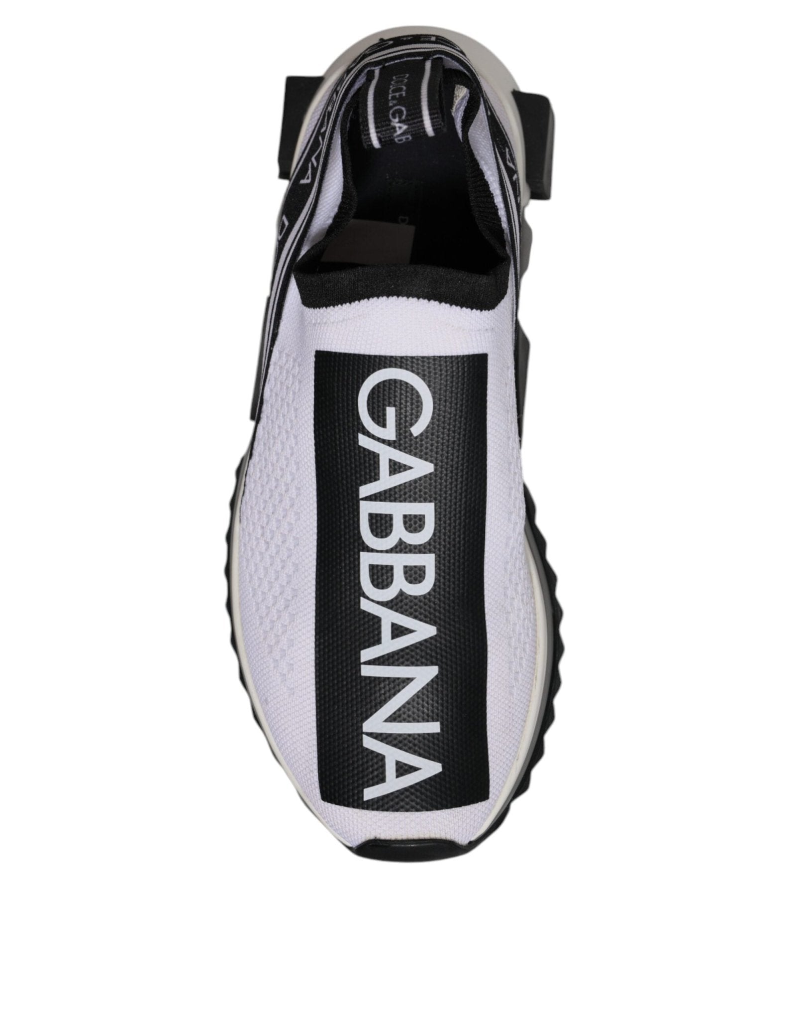 Dolce & Gabbana Black White Slip On Sorrento Sneakers Shoes – EU37/US6.5 par Dolce & Gabbana | Disponible sur Sandy Store ByNet