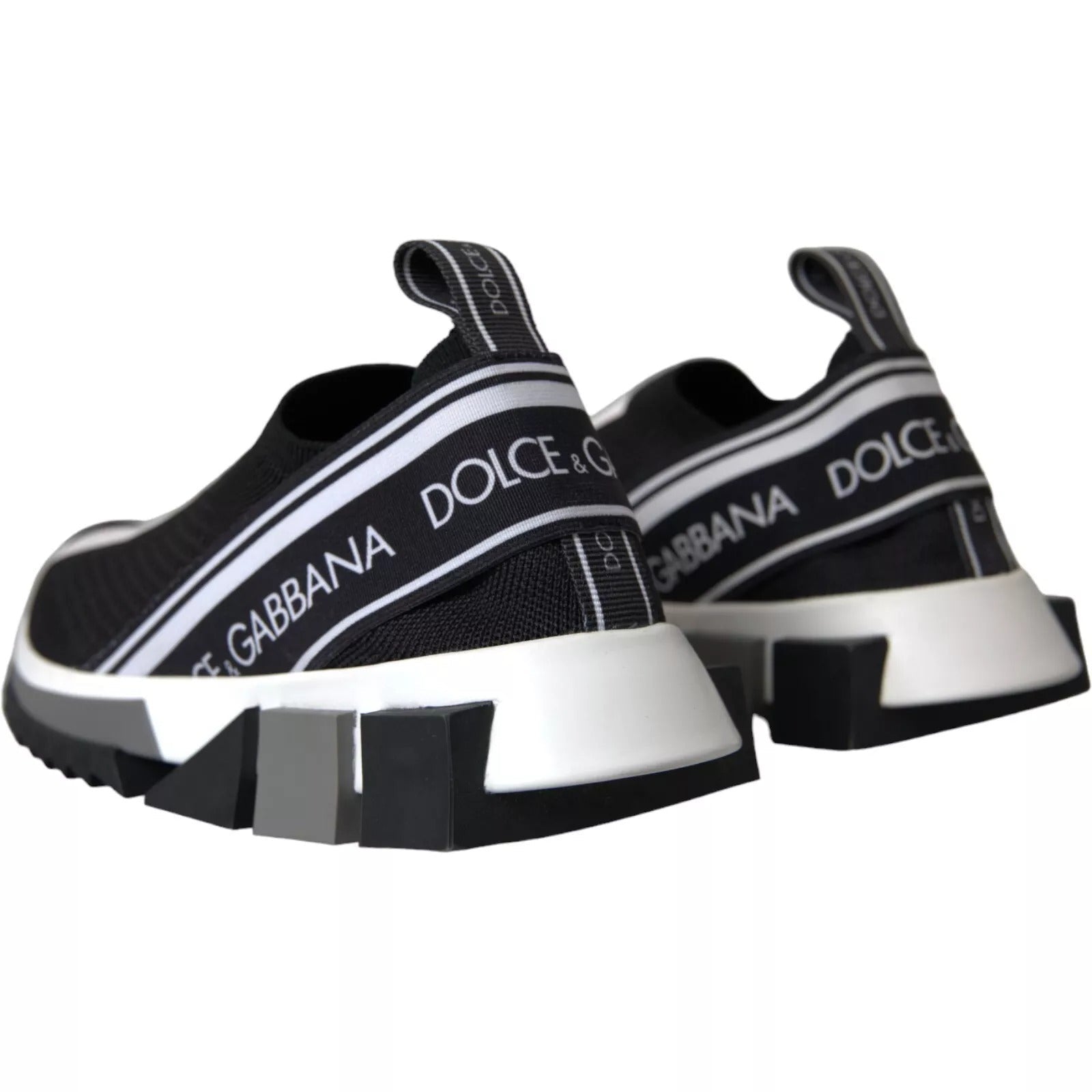 Dolce & Gabbana Black White Slip On Sorrento Sneakers Shoes – EU37/US6.5 par Dolce & Gabbana | Disponible sur Sandy Store ByNet