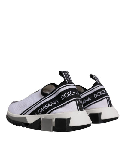 Dolce & Gabbana Black White Slip On Sorrento Sneakers Shoes – EU37/US6.5 par Dolce & Gabbana | Disponible sur Sandy Store ByNet