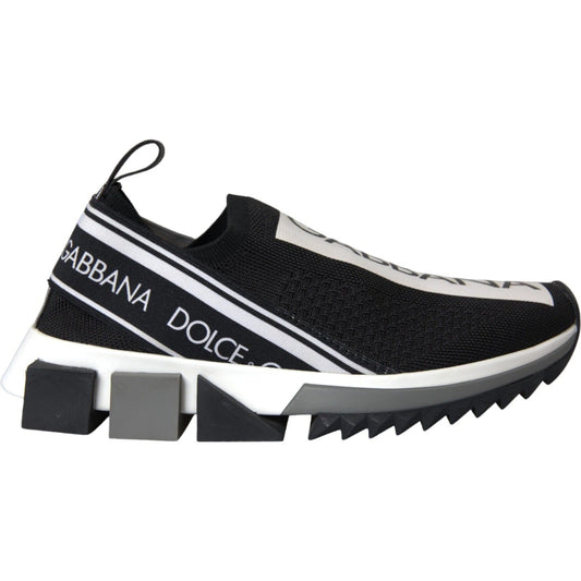 Dolce & Gabbana Black White Slip On Sorrento Sneakers Shoes – EU37/US6.5 par Dolce & Gabbana | Disponible sur Sandy Store ByNet