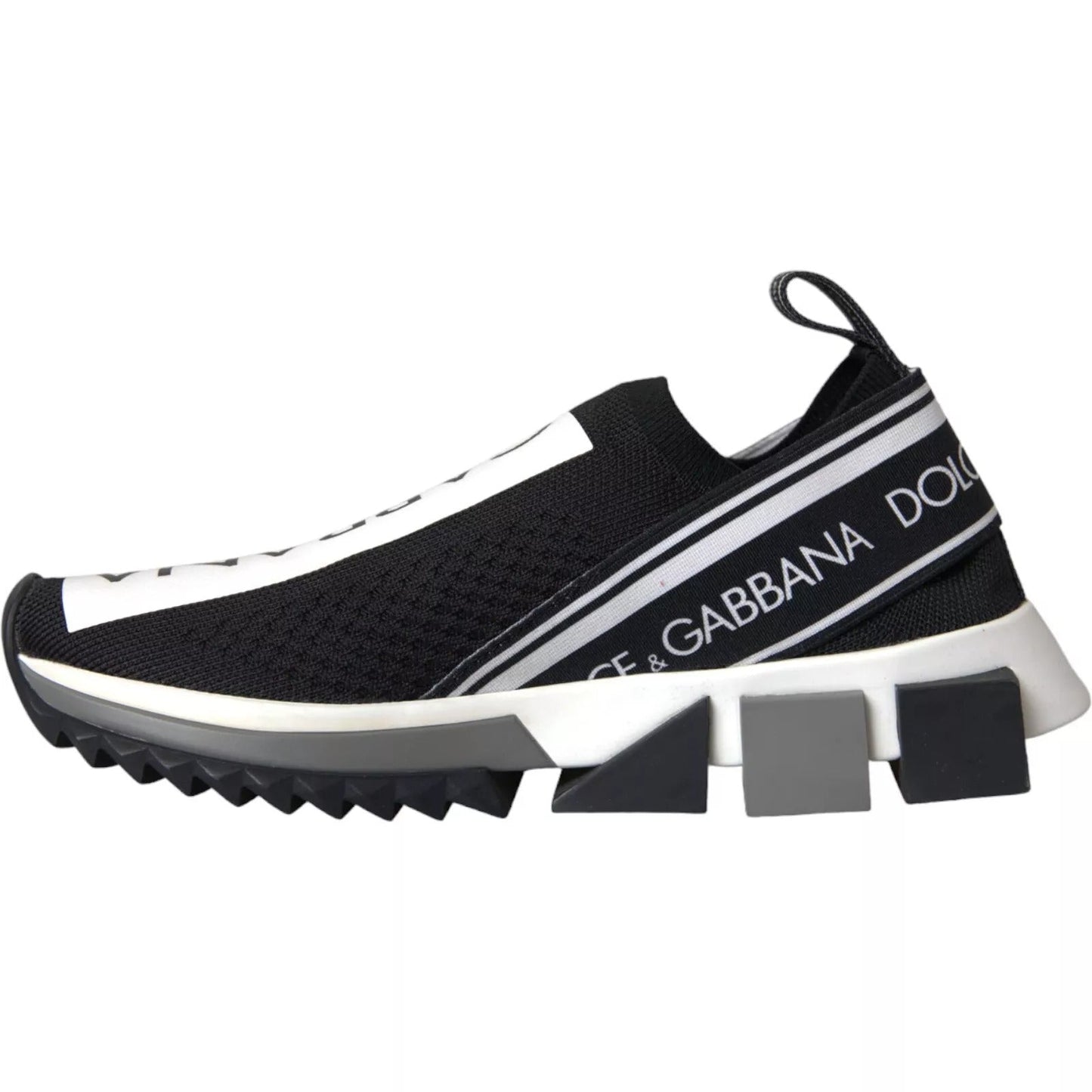 Dolce & Gabbana Black White Slip On Sorrento Sneakers Shoes – EU37/US6.5 par Dolce & Gabbana | Disponible sur Sandy Store ByNet