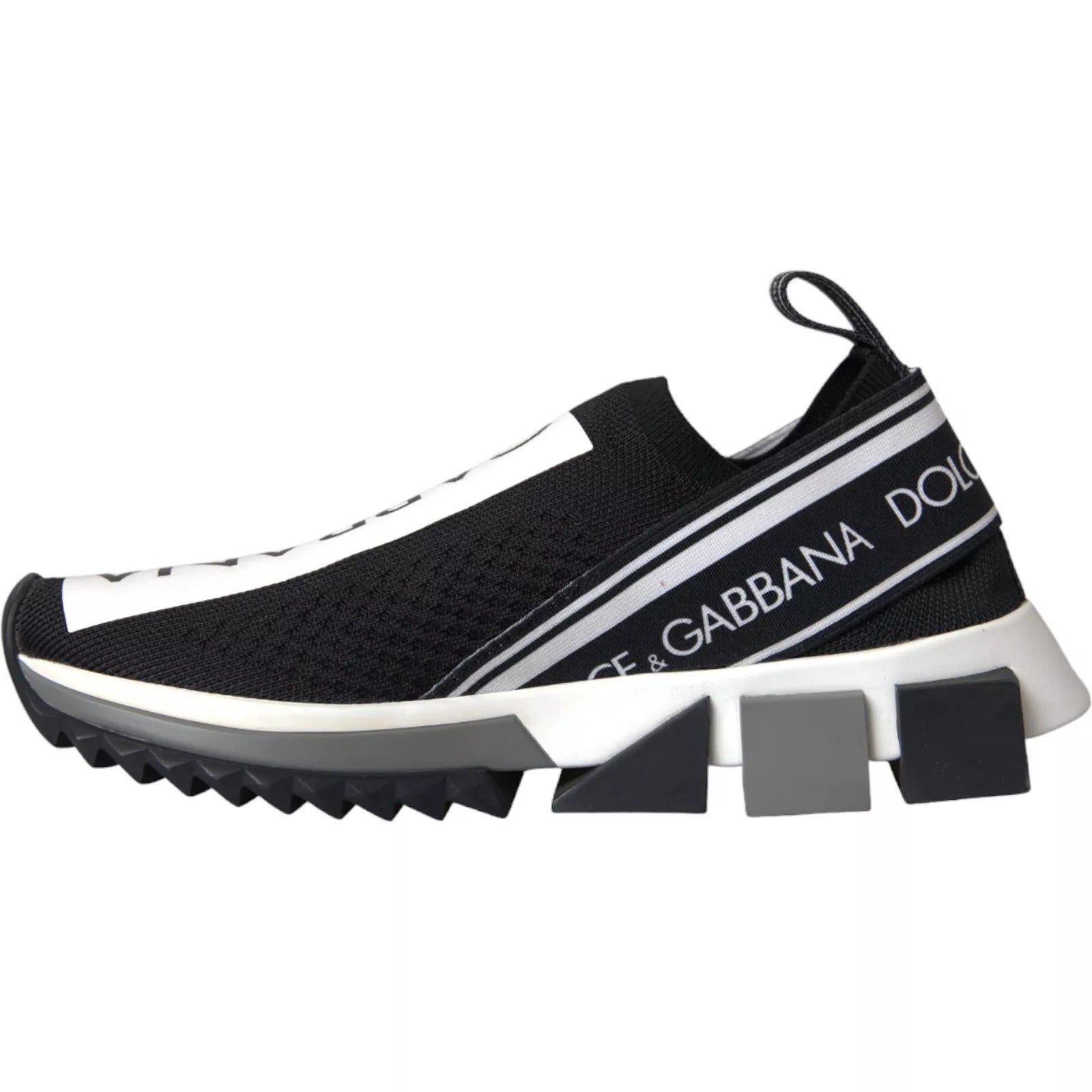 Dolce & Gabbana Black White Slip On Sorrento Sneakers Shoes – EU37/US6.5 par Dolce & Gabbana | Disponible sur Sandy Store ByNet