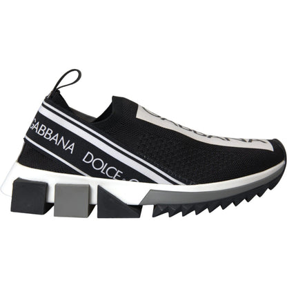 Dolce & Gabbana Black White Slip On Sorrento Sneakers Shoes – EU37/US6.5 par Dolce & Gabbana | Disponible sur Sandy Store ByNet
