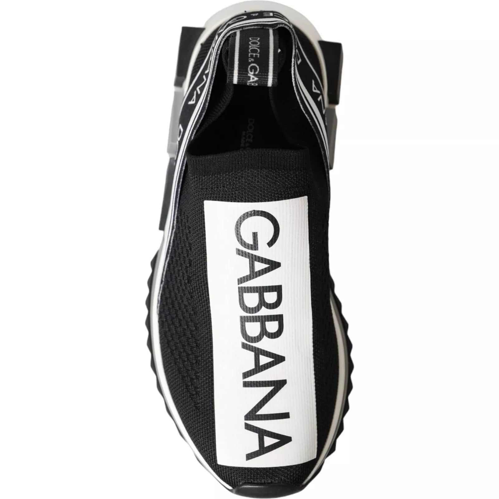 Dolce & Gabbana Black White Slip On Sorrento Sneakers Shoes – EU37/US6.5 par Dolce & Gabbana | Disponible sur Sandy Store ByNet