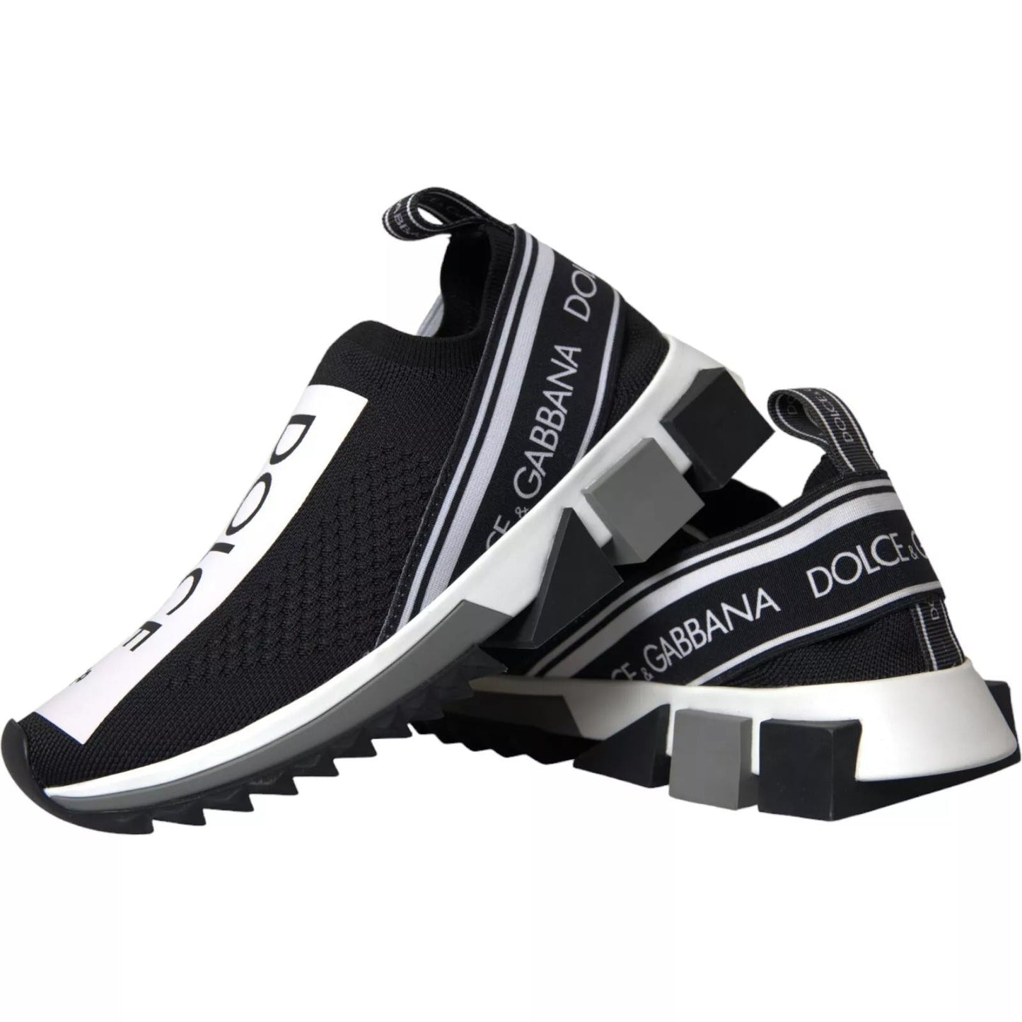 Dolce & Gabbana Black White Slip On Sorrento Sneakers Shoes – EU37/US6.5 par Dolce & Gabbana | Disponible sur Sandy Store ByNet