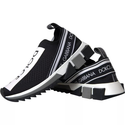 Dolce & Gabbana Black White Slip On Sorrento Sneakers Shoes – EU37/US6.5 par Dolce & Gabbana | Disponible sur Sandy Store ByNet
