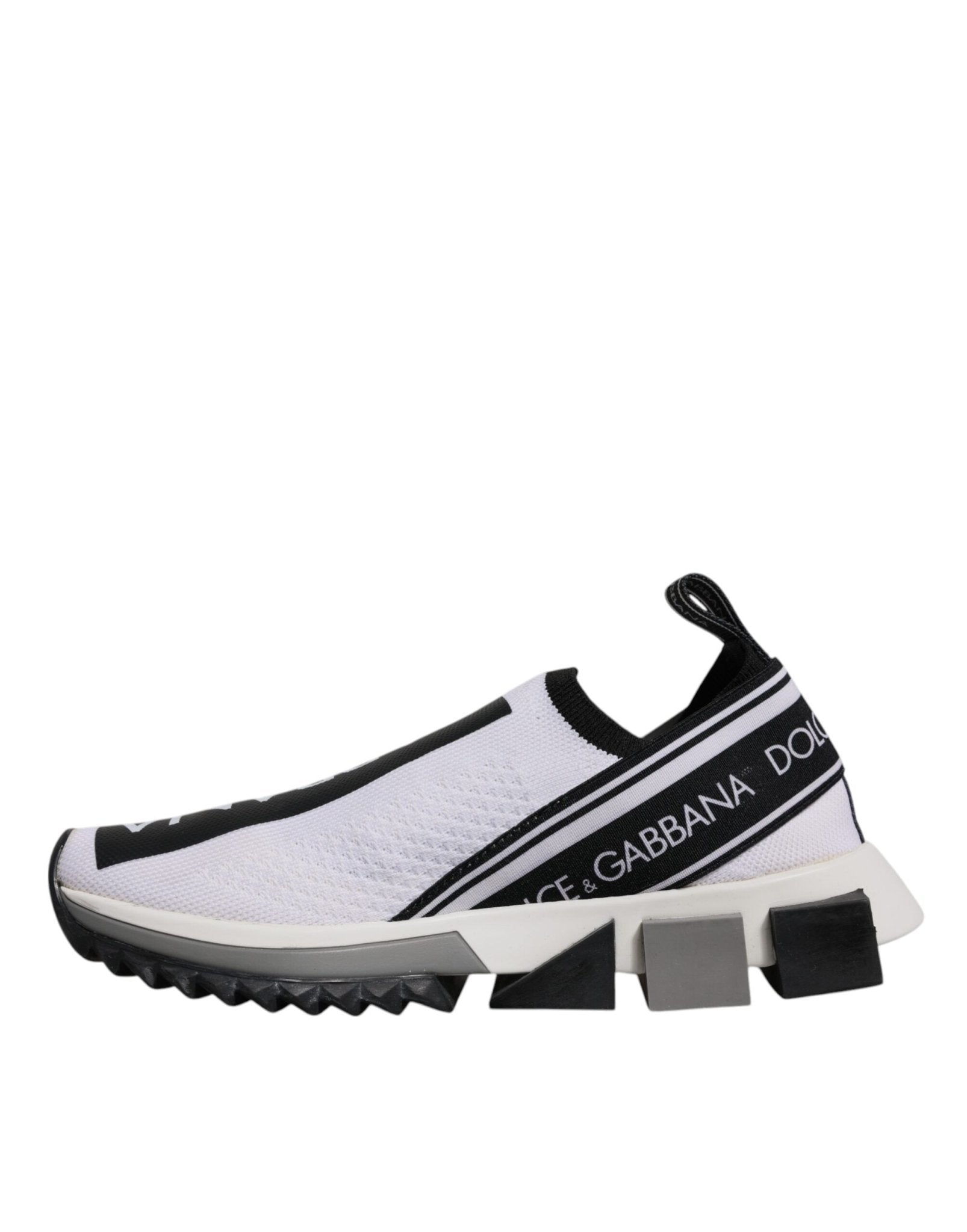 Dolce & Gabbana Black White Slip On Sorrento Sneakers Shoes – EU37/US6.5 par Dolce & Gabbana | Disponible sur Sandy Store ByNet