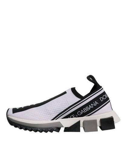Dolce & Gabbana Black White Slip On Sorrento Sneakers Shoes – EU37/US6.5 par Dolce & Gabbana | Disponible sur Sandy Store ByNet