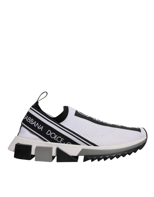Dolce & Gabbana Black White Slip On Sorrento Sneakers Shoes – EU40/US9.5 par Dolce & Gabbana | Disponible sur Sandy Store ByNet