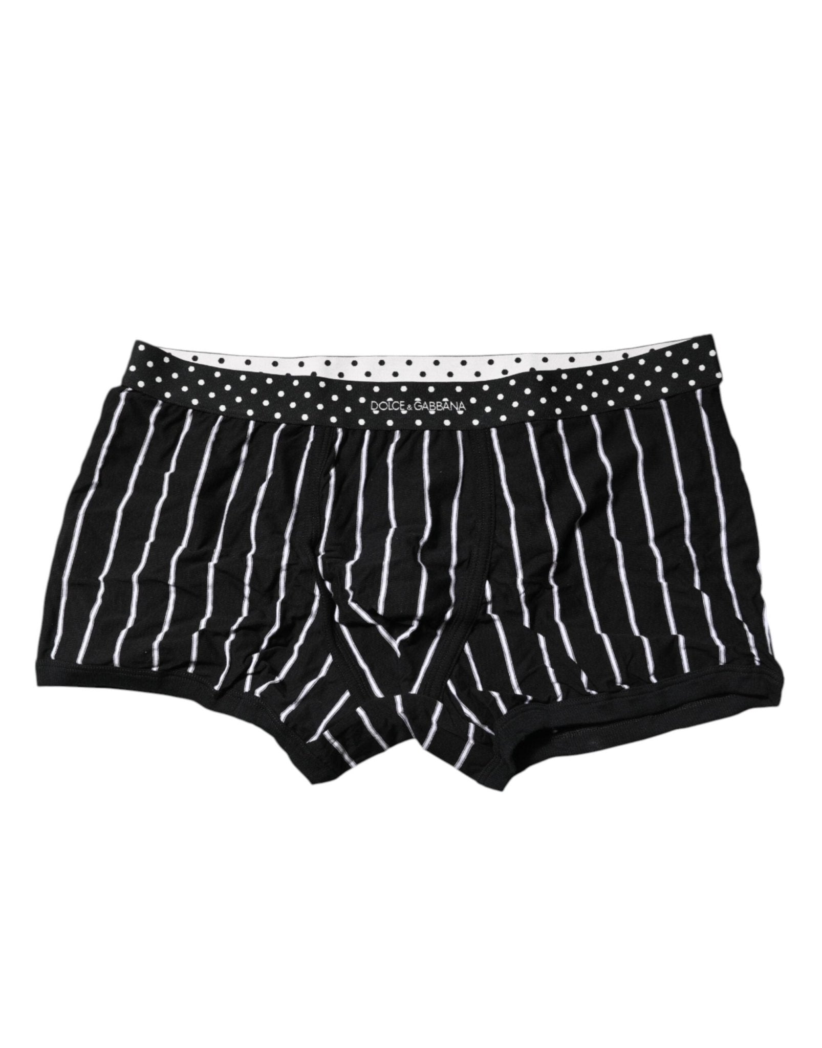 Dolce & Gabbana Black White Striped Regular Boxer Underwear – IT7 | XL par Dolce & Gabbana | Disponible sur Sandy Store ByNet