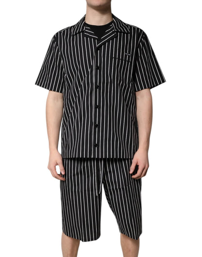 Dolce & Gabbana Black White Stripes Cotton Men Pajama Set Sleepwear – IT38 | XS par Dolce & Gabbana | Disponible sur Sandy Store ByNet