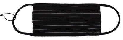 Dolce & Gabbana Black White Stripes Elastic Ear Strap One Size Face Mask – par Dolce & Gabbana | Disponible sur Sandy Store ByNet