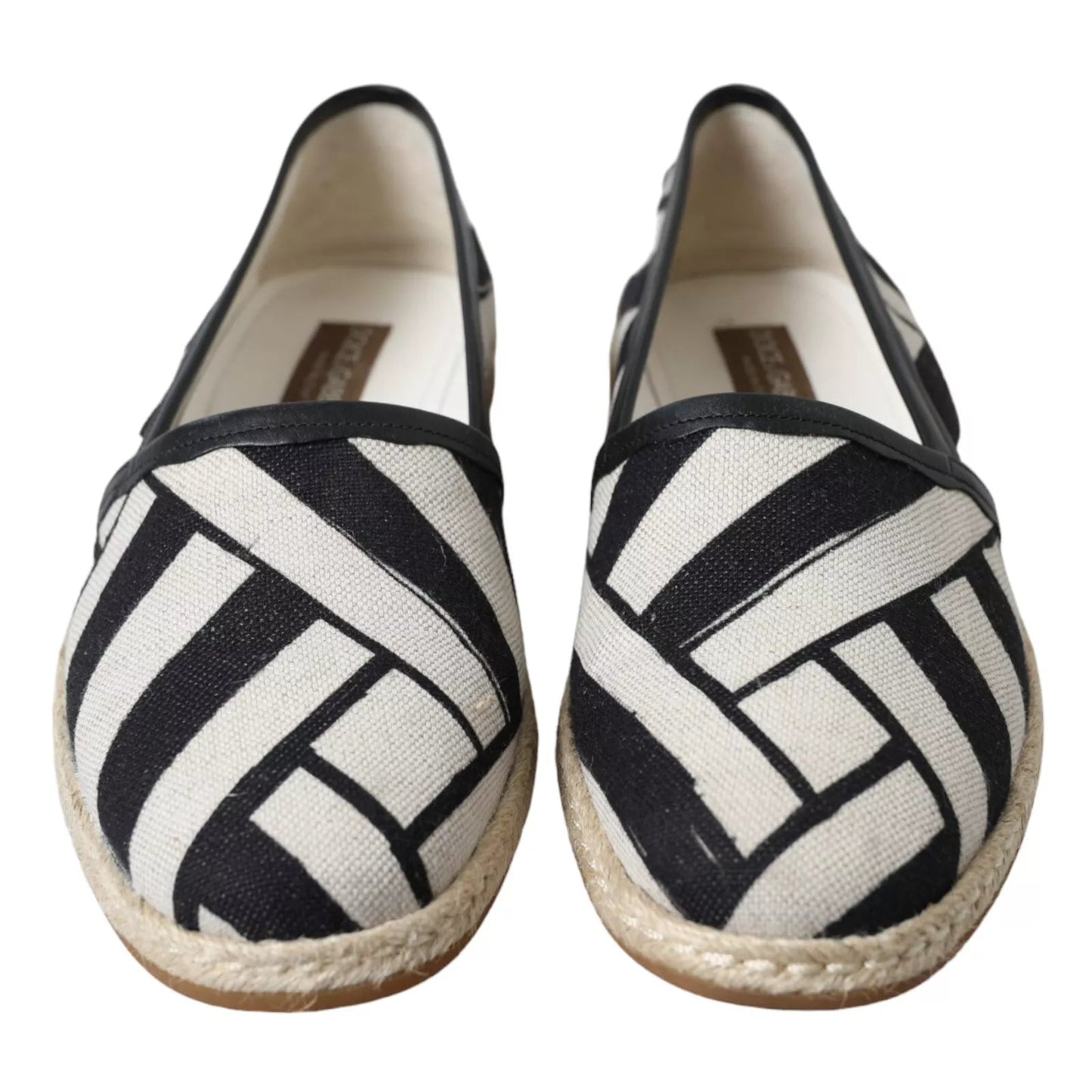 Dolce & Gabbana Black White Stripes Slip On Espadrille Shoes – EU41/US8 par Dolce & Gabbana | Disponible sur Sandy Store ByNet