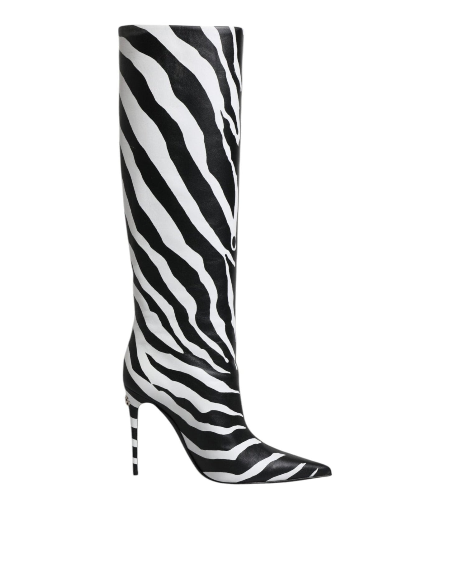 Dolce & Gabbana Black White Zebra Heels High Boots Shoes - Sandy Store ByNet