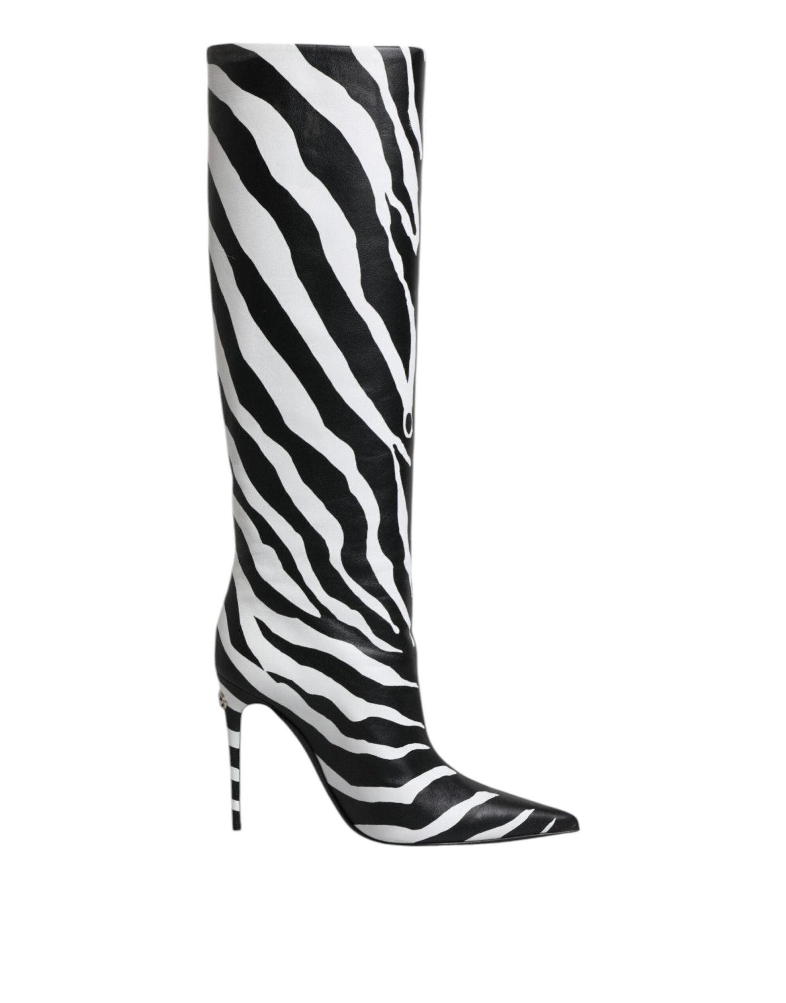 Dolce & Gabbana Black White Zebra Heels High Boots Shoes - Sandy Store ByNet