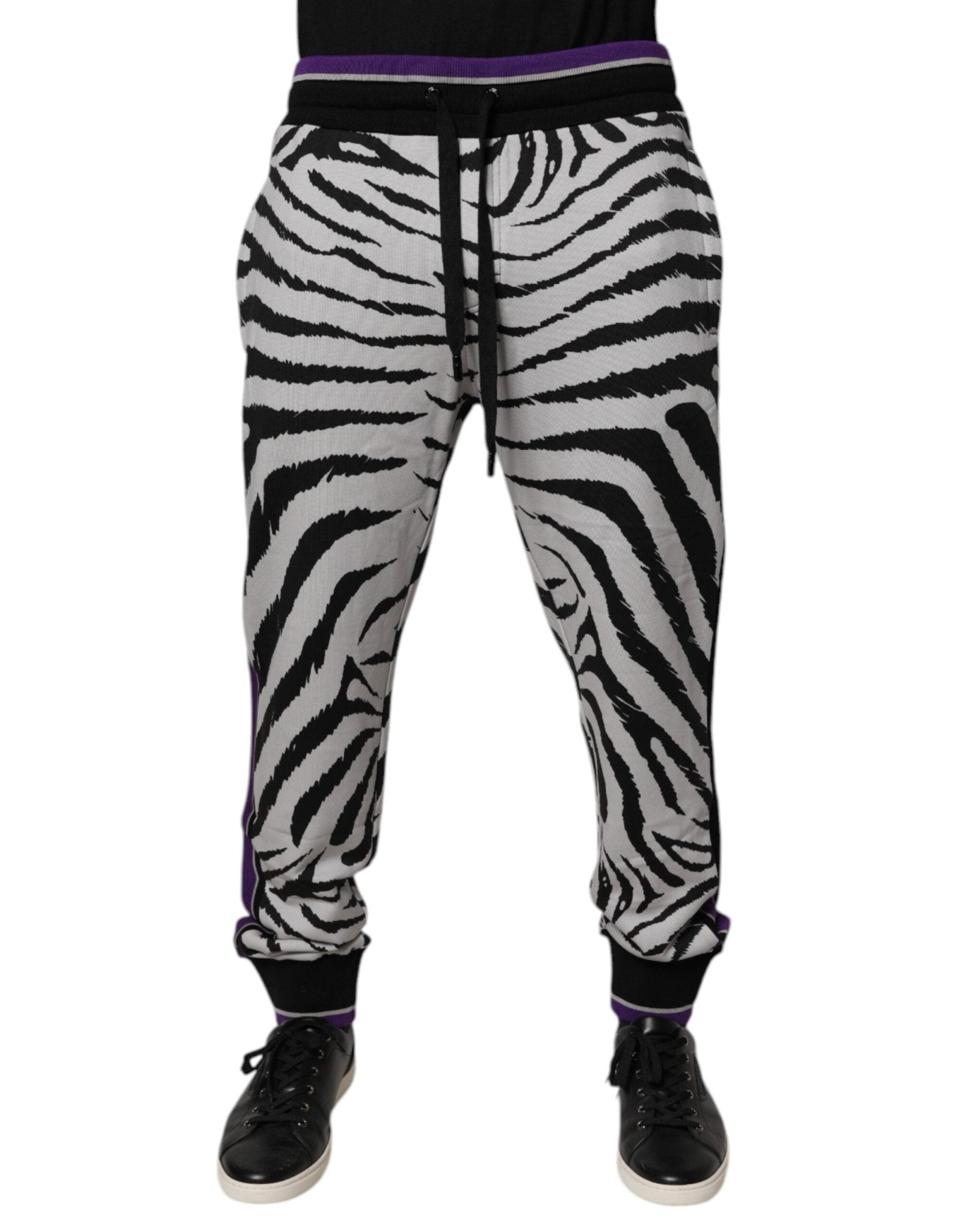 Dolce & Gabbana Black White Zebra Men Jogger Sweatpants Pants – IT52 | XL par Dolce & Gabbana | Disponible sur Sandy Store ByNet