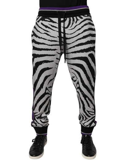 Dolce & Gabbana Black White Zebra Men Jogger Sweatpants Pants – IT52 | XL par Dolce & Gabbana | Disponible sur Sandy Store ByNet