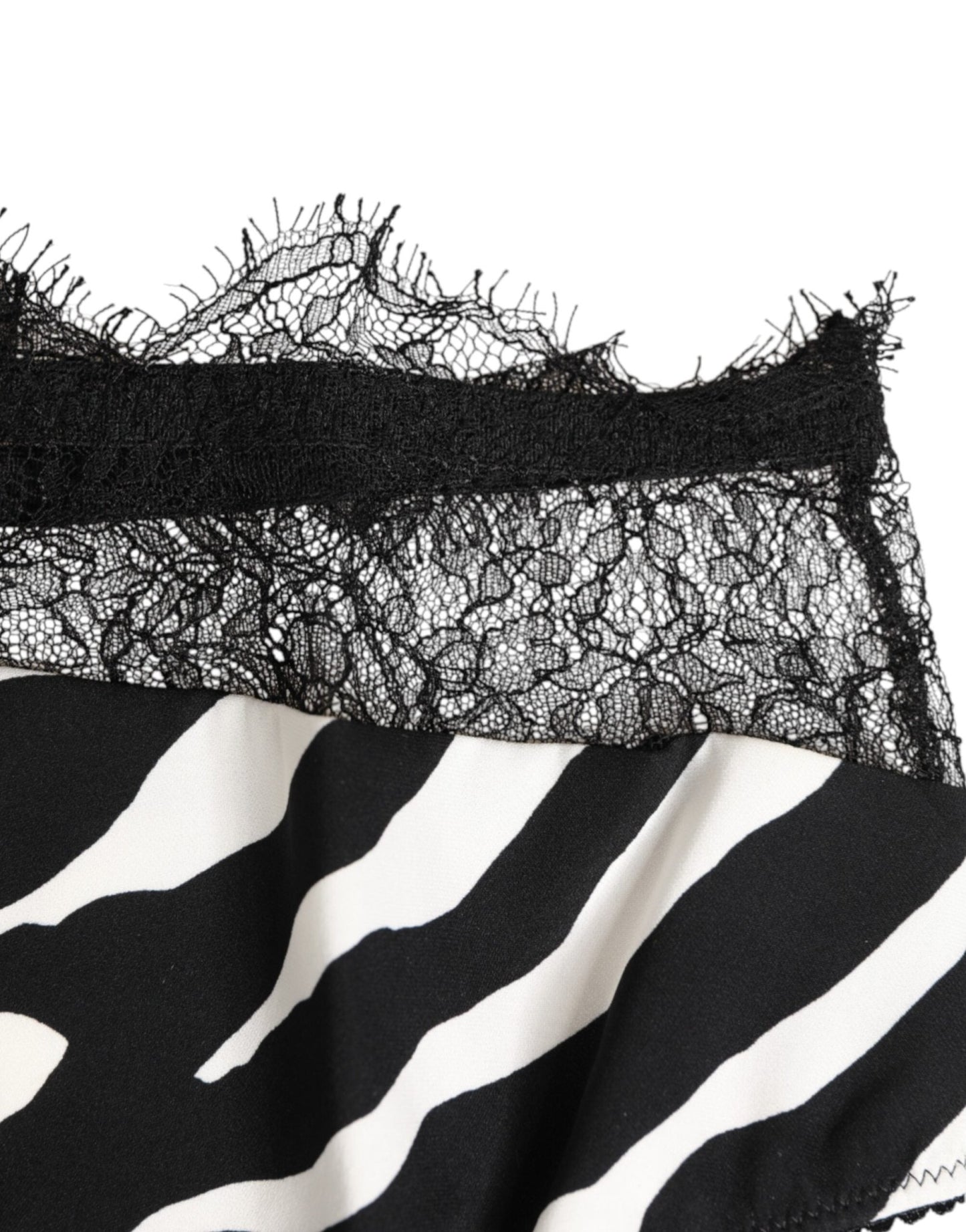 Dolce & Gabbana Black White Zebra Print Lace Trim High Underwear – IT2 | S par Dolce & Gabbana | Disponible sur Sandy Store ByNet