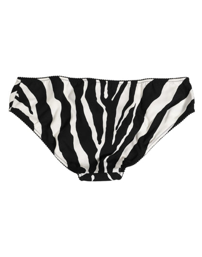 Dolce & Gabbana Black White Zebra Print Slip Briefs Underwear – IT1 | XS par Dolce & Gabbana | Disponible sur Sandy Store ByNet