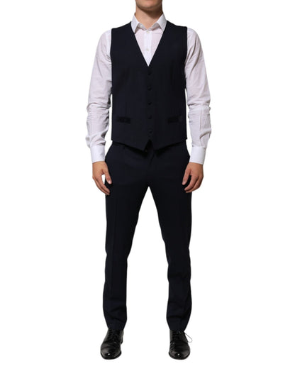 Dolce & Gabbana Black Wool 3 Piece Slim Fit Formal Men Suit – IT50 | L par Dolce & Gabbana | Disponible sur Sandy Store ByNet