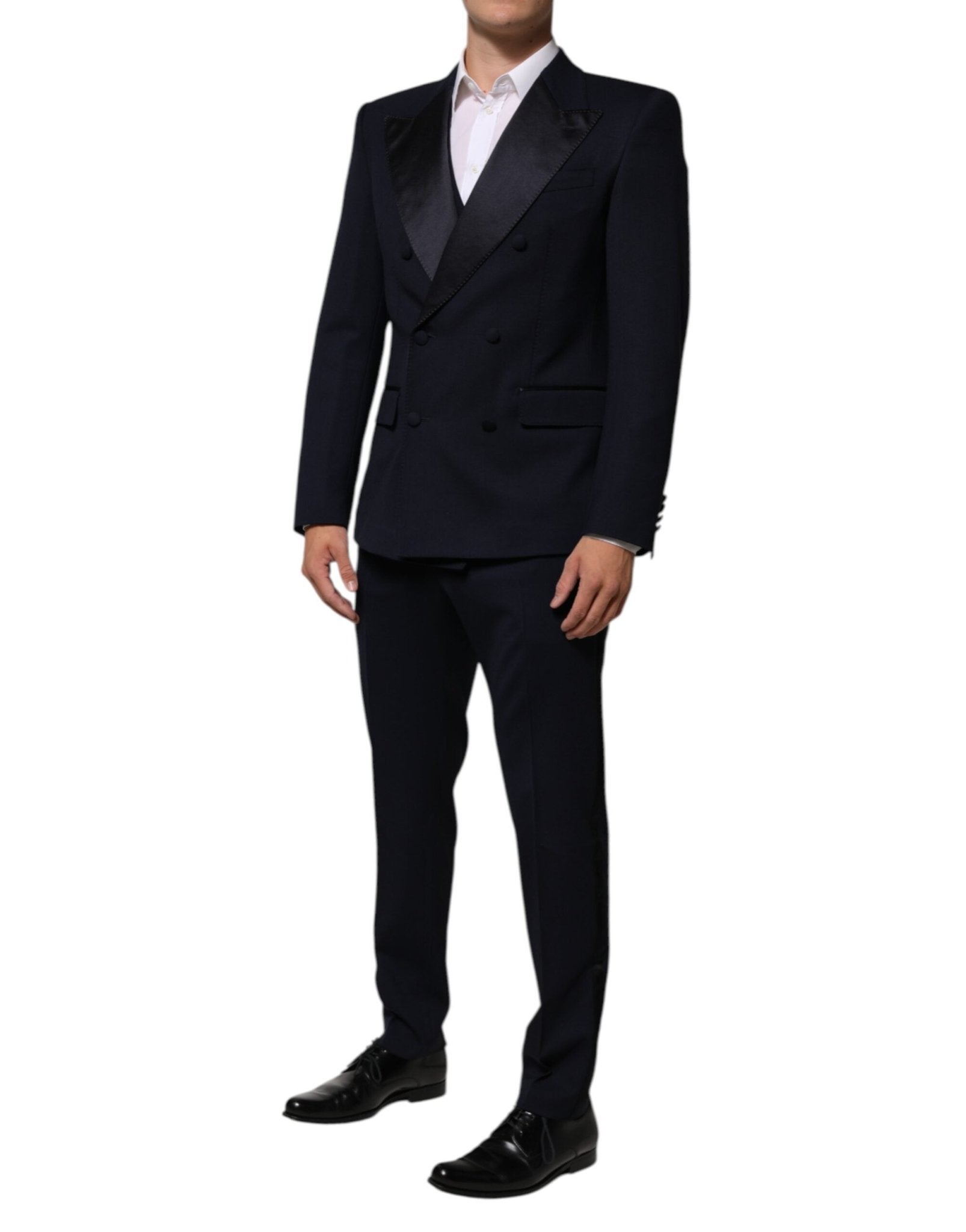 Dolce & Gabbana Black Wool 3 Piece Slim Fit Formal Men Suit – IT50 | L par Dolce & Gabbana | Disponible sur Sandy Store ByNet