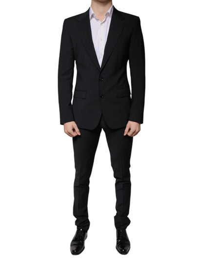 Dolce & Gabbana Black Wool 3 Piece Slim Fit Formal Men Suit – IT44 | XS par Dolce & Gabbana | Disponible sur Sandy Store ByNet