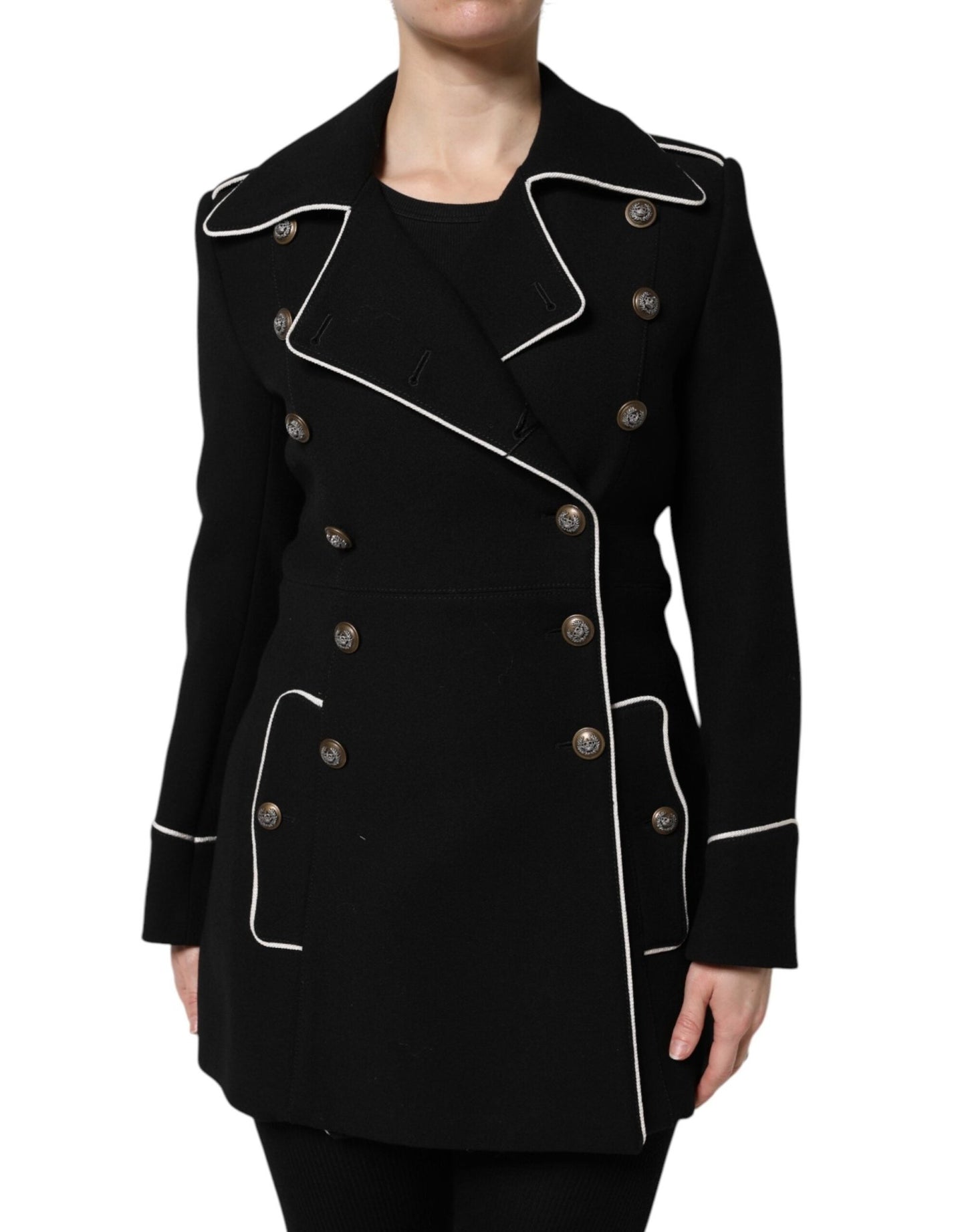Dolce & Gabbana Black Wool Double Breasted Blazer Jacket – IT40|S par Dolce & Gabbana | Disponible sur Sandy Store ByNet