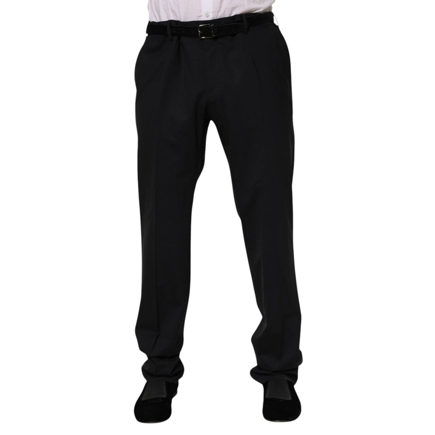 Dolce & Gabbana Black Wool Formal Dress Men Trousers Pants – IT56 | XXL par Dolce & Gabbana | Disponible sur Sandy Store ByNet