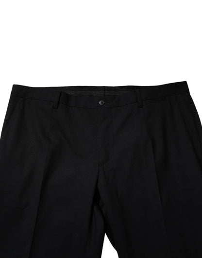 Dolce & Gabbana Black Wool Formal Dress Men Trousers Pants – IT56 | XXL par Dolce & Gabbana | Disponible sur Sandy Store ByNet