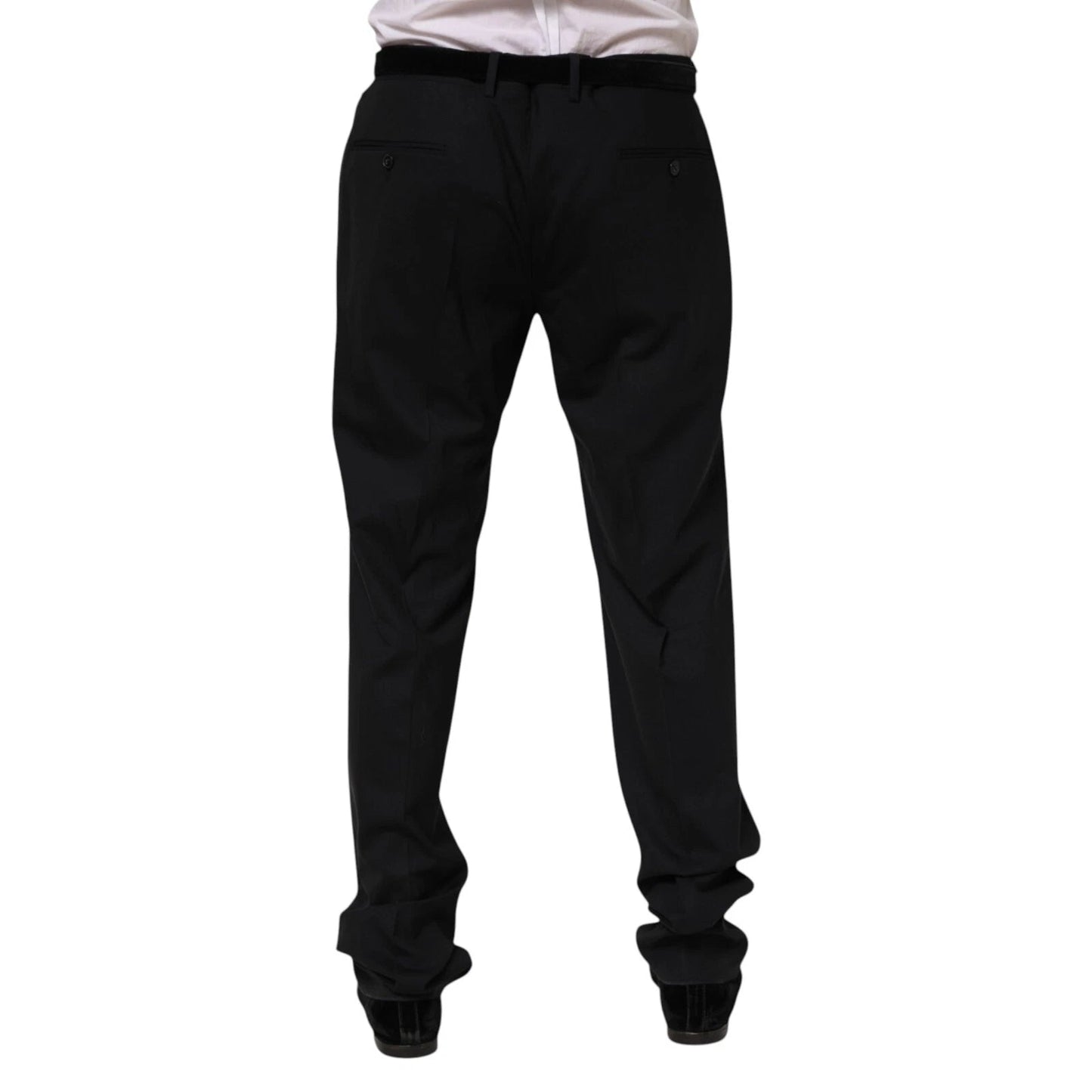 Dolce & Gabbana Black Wool Formal Dress Men Trousers Pants – IT56 | XXL par Dolce & Gabbana | Disponible sur Sandy Store ByNet