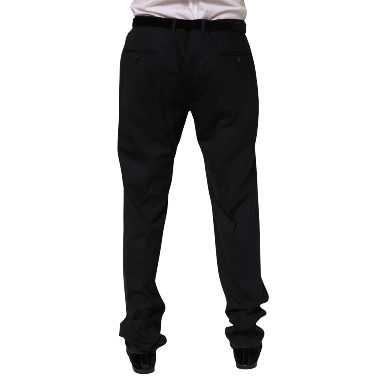 Dolce & Gabbana Black Wool Formal Dress Men Trousers Pants – IT56 | XXL par Dolce & Gabbana | Disponible sur Sandy Store ByNet