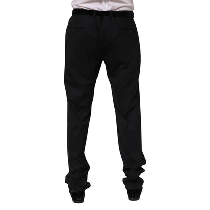 Dolce & Gabbana Black Wool Formal Dress Men Trousers Pants – IT56 | XXL par Dolce & Gabbana | Disponible sur Sandy Store ByNet