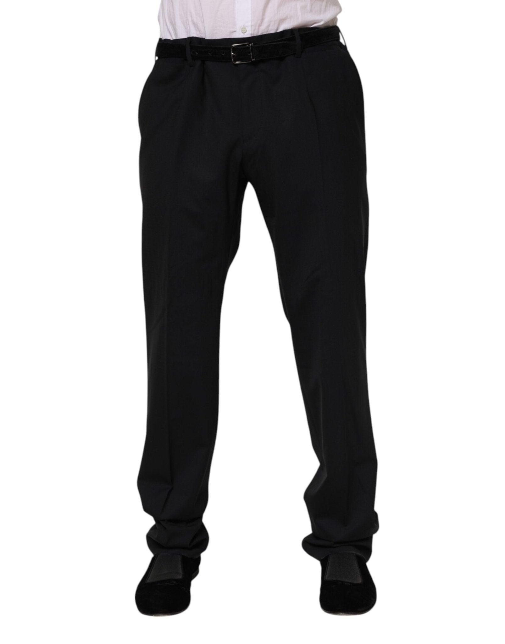 Dolce & Gabbana Black Wool Formal Dress Pants – IT52 | XL par Dolce & Gabbana | Disponible sur Sandy Store ByNet