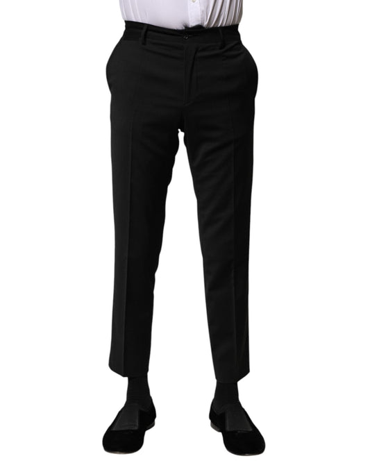 Dolce & Gabbana Black Wool Formal Men Cropped Pants – IT44 | XS par Dolce & Gabbana | Disponible sur Sandy Store ByNet