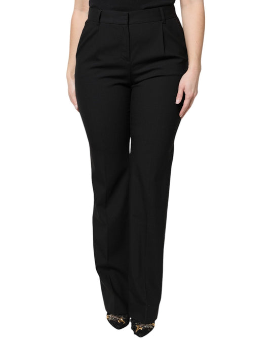 Dolce & Gabbana Black Wool High Waist Boot Cut Dress Pants – IT40|S par Dolce & Gabbana | Disponible sur Sandy Store ByNet
