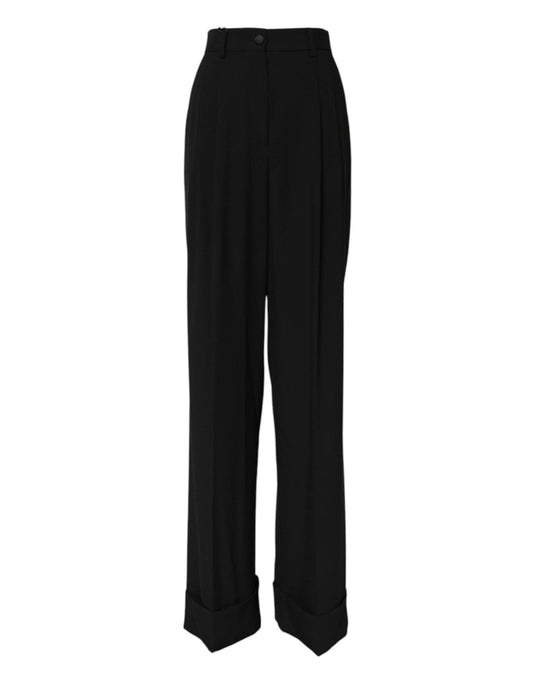 Dolce & Gabbana Black Wool High Waist Formal Pants – IT38 | XS par Dolce & Gabbana | Disponible sur Sandy Store ByNet