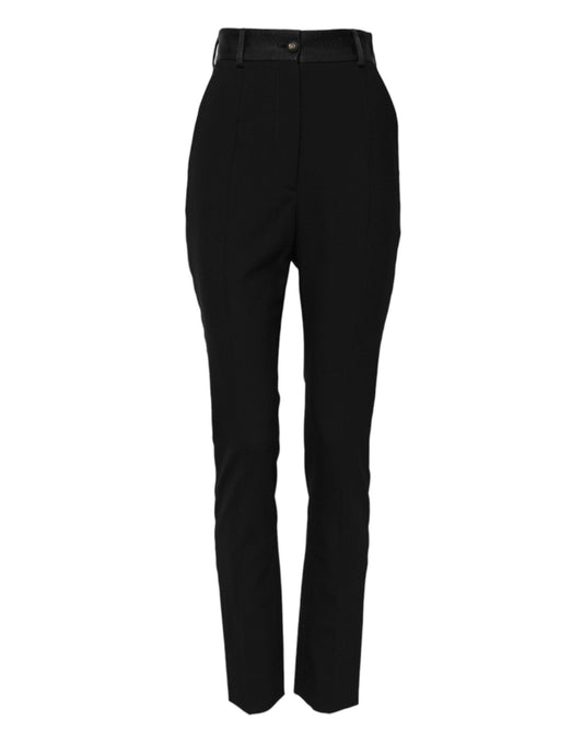 Dolce & Gabbana Black Wool High Waist Skinny Pants – IT40|S par Dolce & Gabbana | Disponible sur Sandy Store ByNet