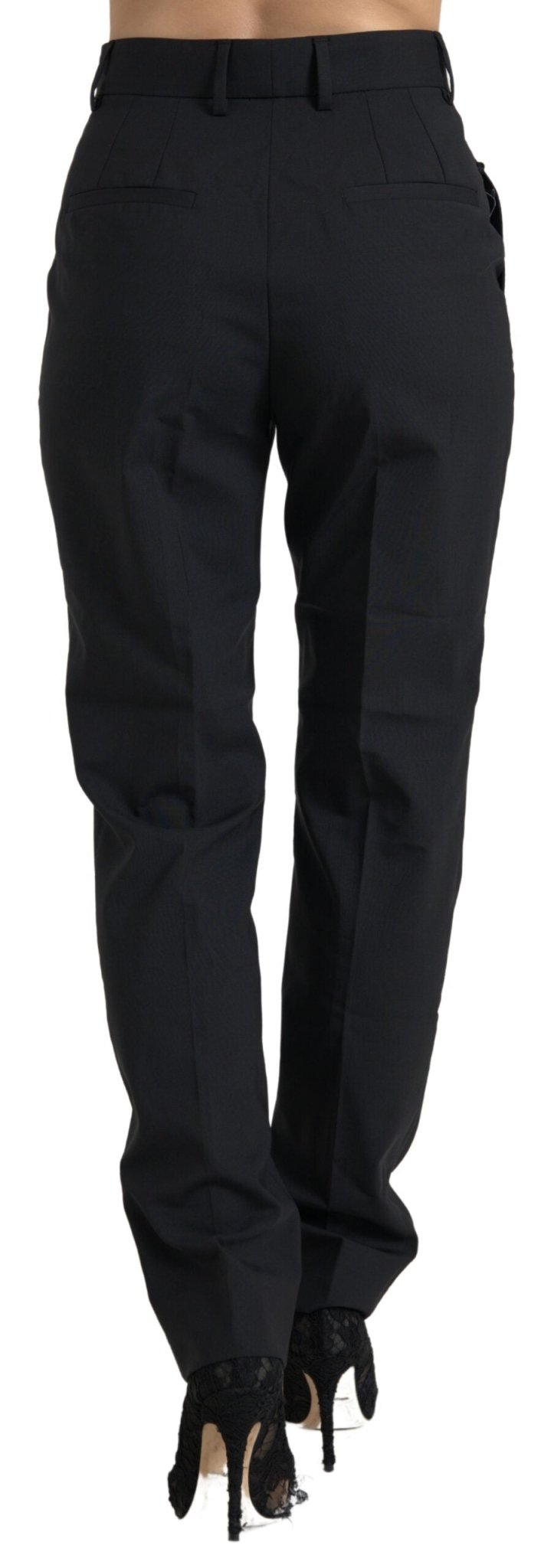 Dolce & Gabbana Black Wool High Waist Tapered Pants – IT38 | XS par Dolce & Gabbana | Disponible sur Sandy Store ByNet