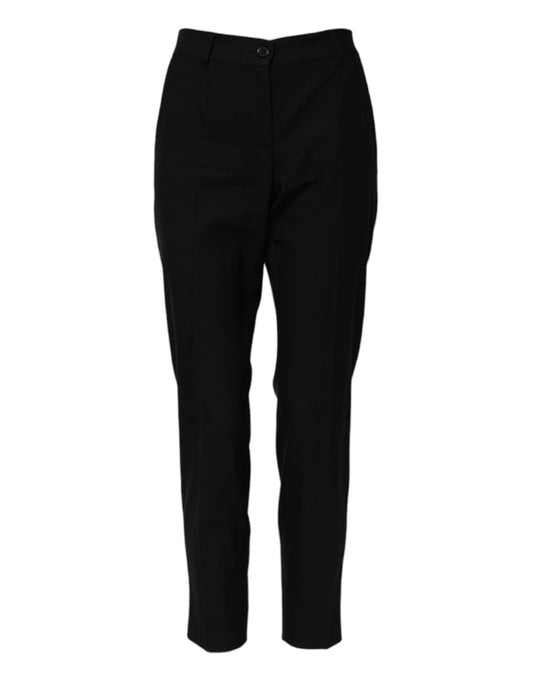 Dolce & Gabbana Black Wool High Waist Tapered Pants – IT38 | XS par Dolce & Gabbana | Disponible sur Sandy Store ByNet