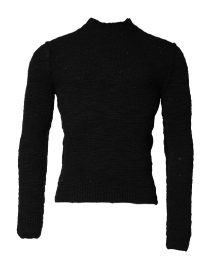 Dolce & Gabbana Black Wool Knit Crew Neck Pullover Sweater – IT44 | XS par Dolce & Gabbana | Disponible sur Sandy Store ByNet