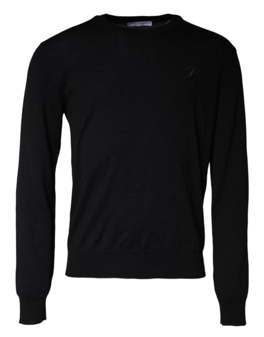 Dolce & Gabbana Black Wool Knit Crew Neck Pullover Sweater – IT50 | L par Dolce & Gabbana | Disponible sur Sandy Store ByNet