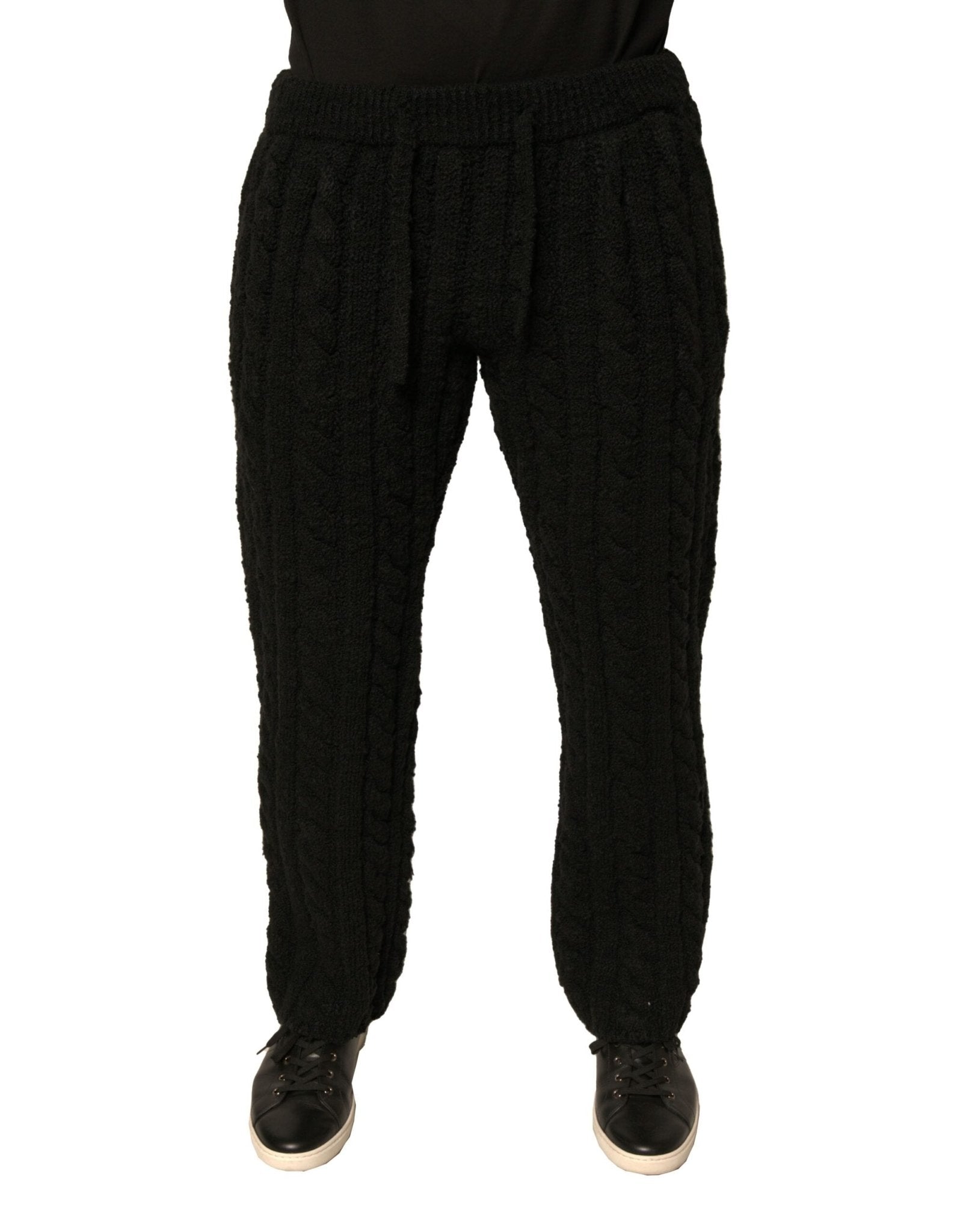 Dolce & Gabbana Black Wool Knitted Skinny Pants – IT44 | XS par Dolce & Gabbana | Disponible sur Sandy Store ByNet