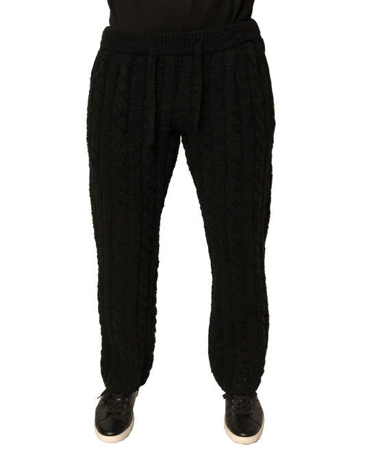 Dolce & Gabbana Black Wool Knitted Skinny Pants – IT44 | XS par Dolce & Gabbana | Disponible sur Sandy Store ByNet