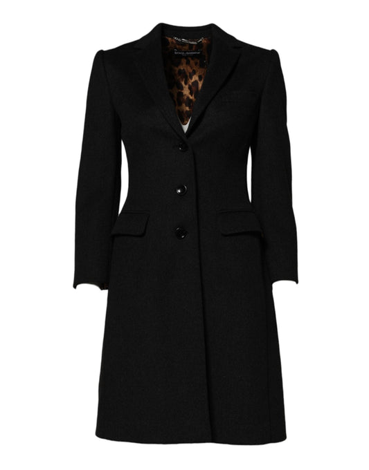 Dolce & Gabbana Black Wool Long Sleeves Trench Coat Jacket – IT36|XXS par Dolce & Gabbana | Disponible sur Sandy Store ByNet