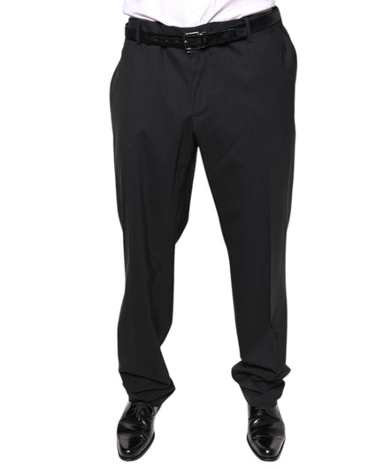 Dolce & Gabbana Black Wool Men Formal Dress Pants – IT58 | XXL par Dolce & Gabbana | Disponible sur Sandy Store ByNet