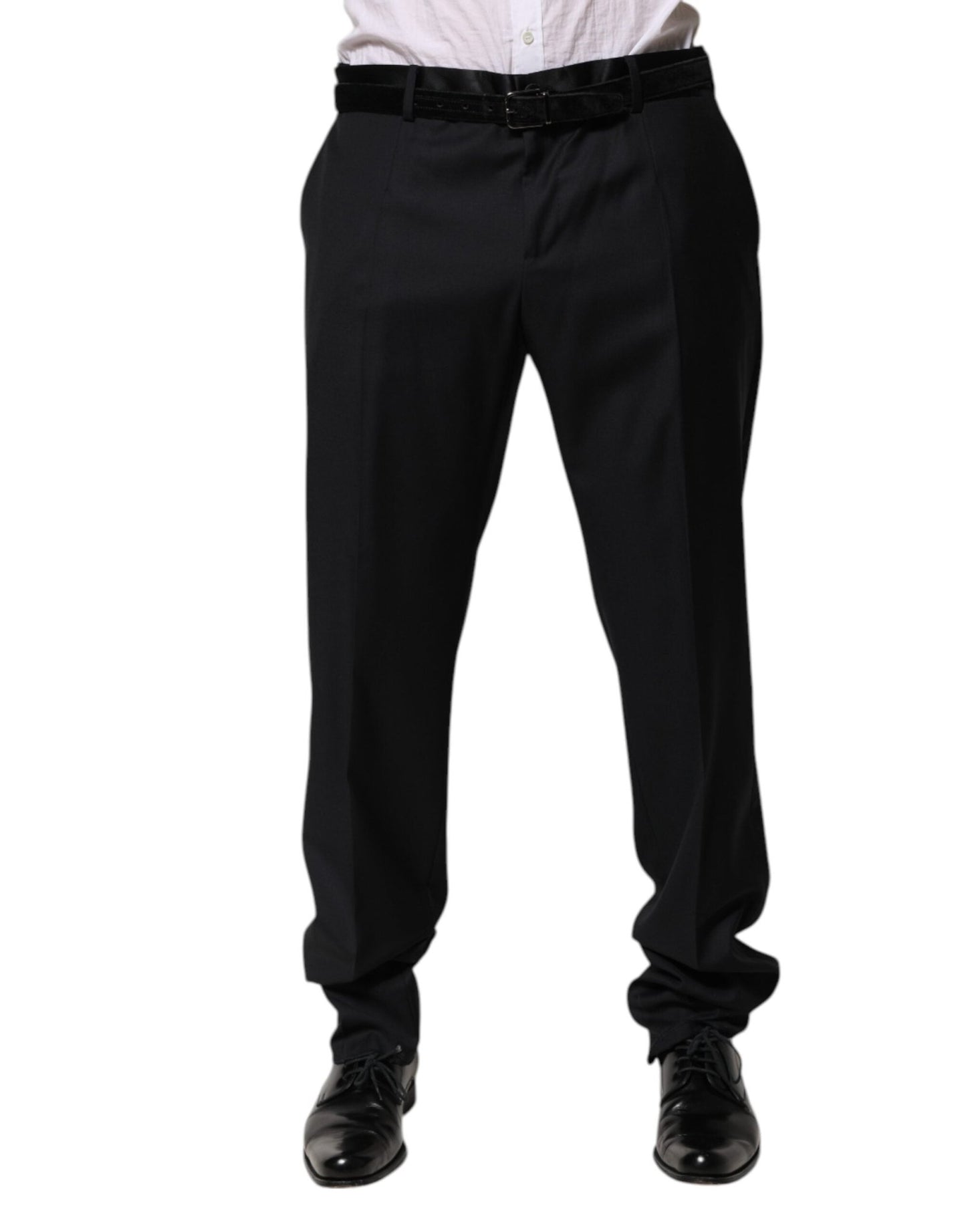 Dolce & Gabbana Black Wool Men Formal Dress Trouser Pants – IT56 | XXL par Dolce & Gabbana | Disponible sur Sandy Store ByNet