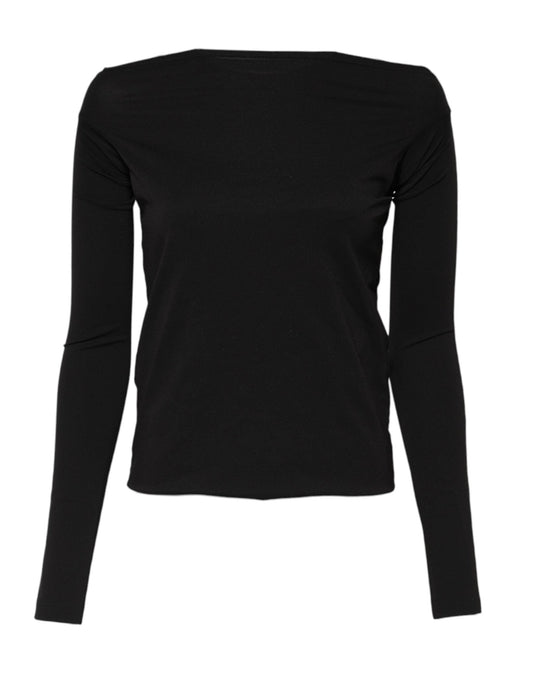 Dolce & Gabbana Black Wool Shrug Crew Neck Pullover Sweater – IT40|S par Dolce & Gabbana | Disponible sur Sandy Store ByNet