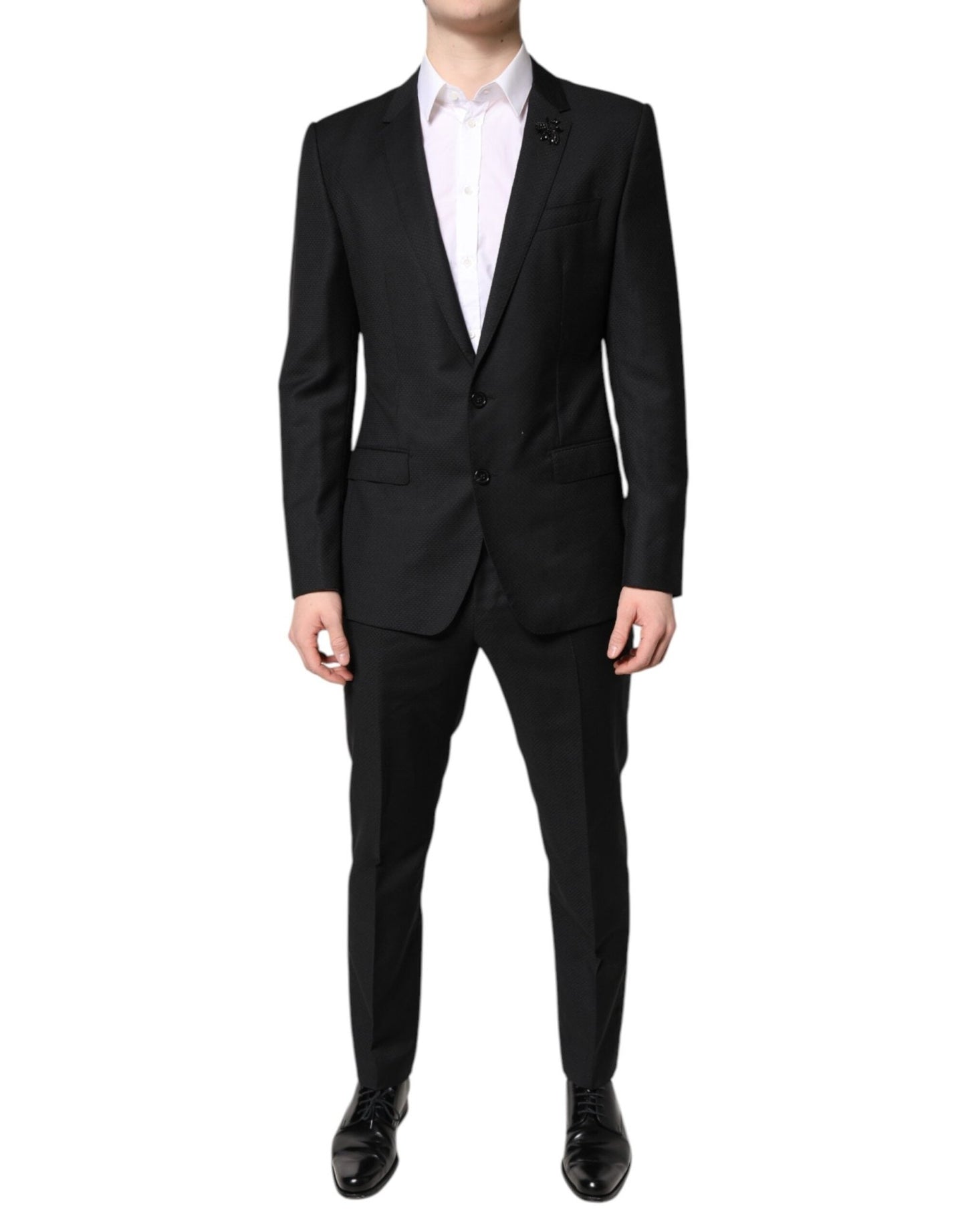 Dolce & Gabbana Black Wool Single Breasted 2 Piece Suit – IT48 | M par Dolce & Gabbana | Disponible sur Sandy Store ByNet