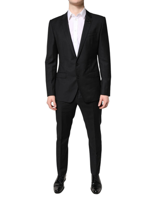 Dolce & Gabbana Black Wool Single Breasted 2 Piece Suit – IT48 | M par Dolce & Gabbana | Disponible sur Sandy Store ByNet