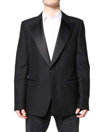 Dolce & Gabbana Black Wool Single Breasted Coat Blazer – IT54 | XL par Dolce & Gabbana | Disponible sur Sandy Store ByNet